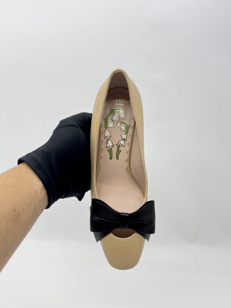 Velentino Bowow 45 Pump Heels Nude Black