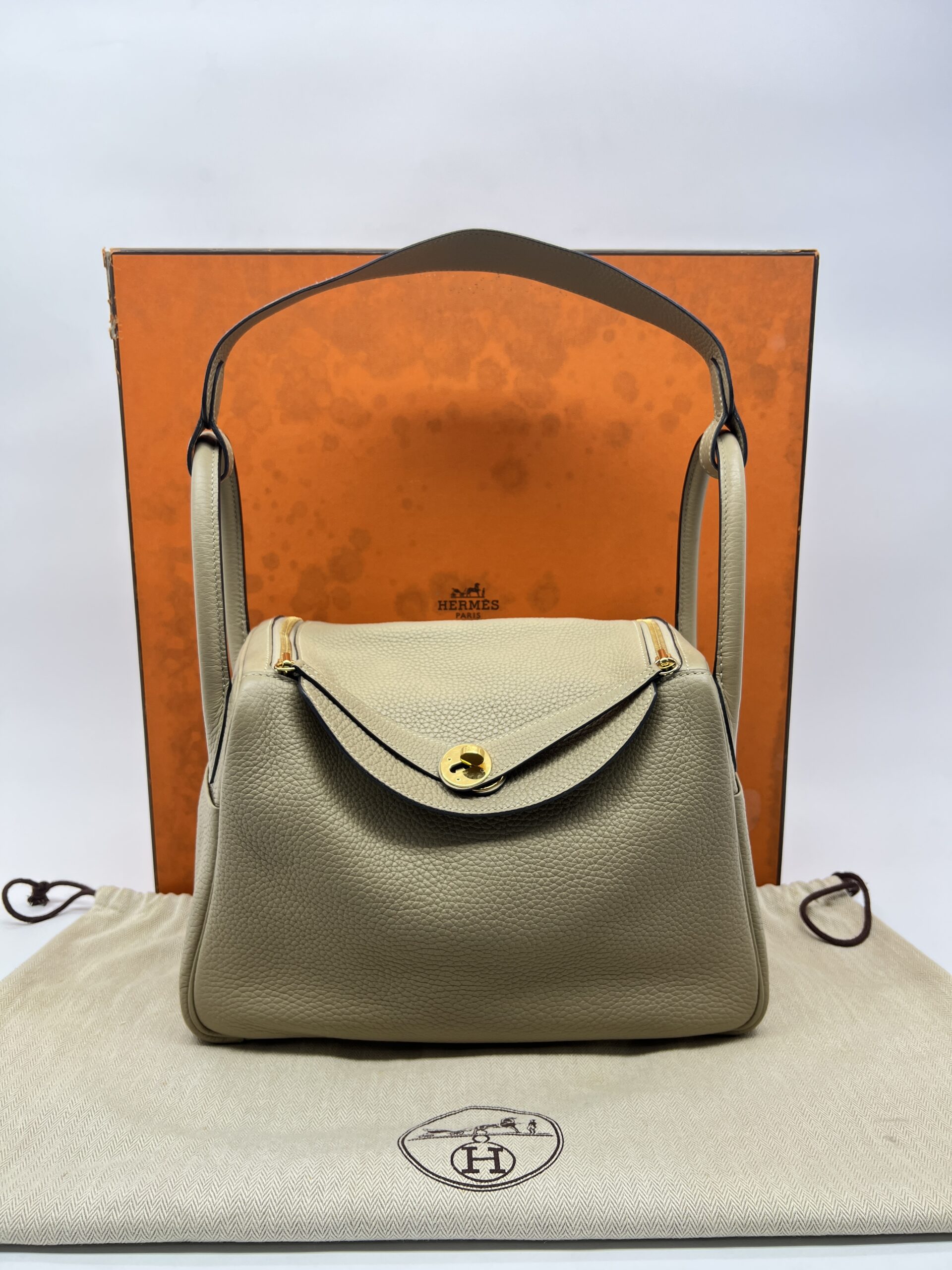Hermes Lindy 30 Clemence Trench GHW