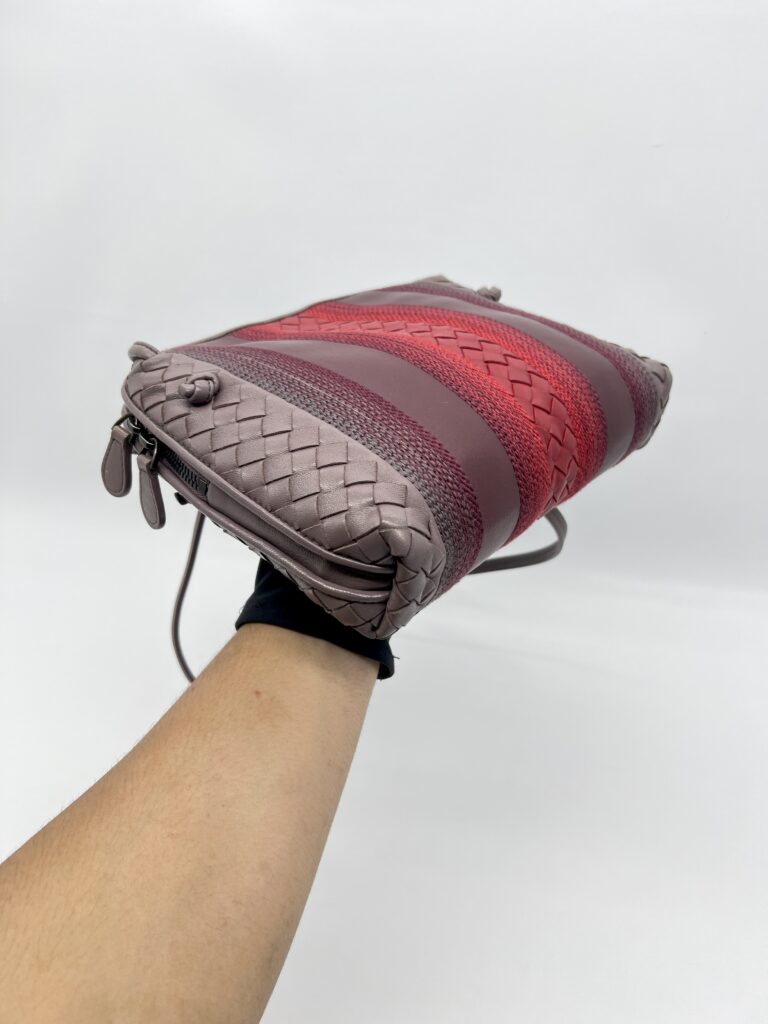 Bottega Veneta Nodini Sling Bag Purple Red