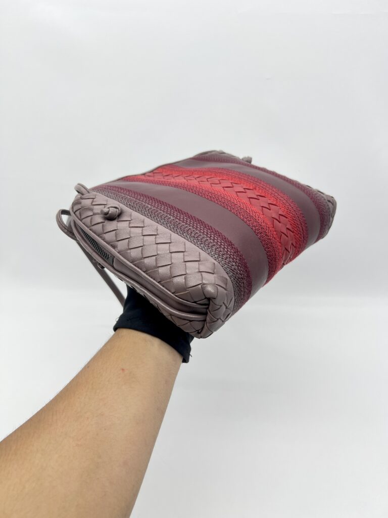 Bottega Veneta Nodini Sling Bag Purple Red