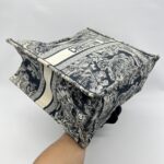 Dior Large Book Tote Blue And Ecru Toile De Jouy Reverse Embroidery Canvas