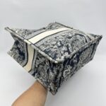 Dior Large Book Tote Blue And Ecru Toile De Jouy Reverse Embroidery Canvas
