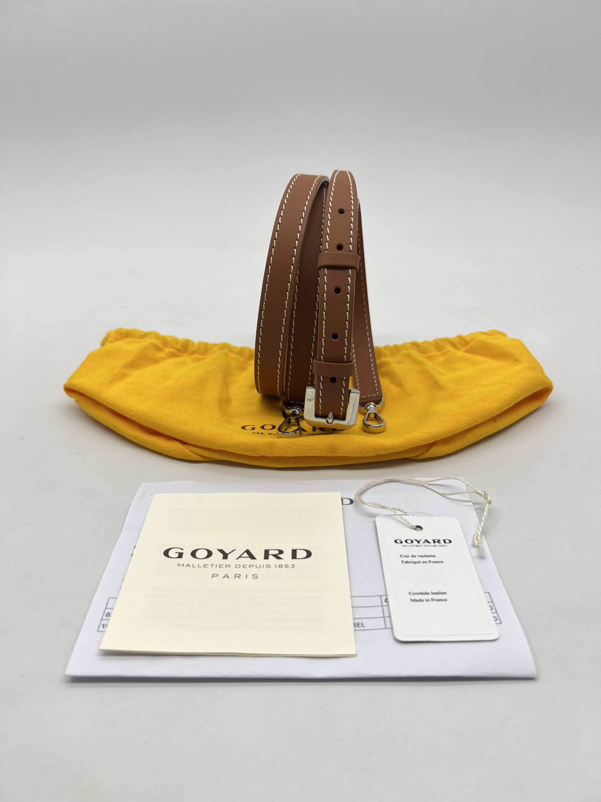 Goyard Cuir PM Strap Calfskin Tan