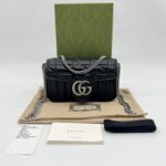 Gucci Marmont Super Mini Geometric Black SHW