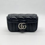 Gucci Marmont Super Mini Geometric Black SHW