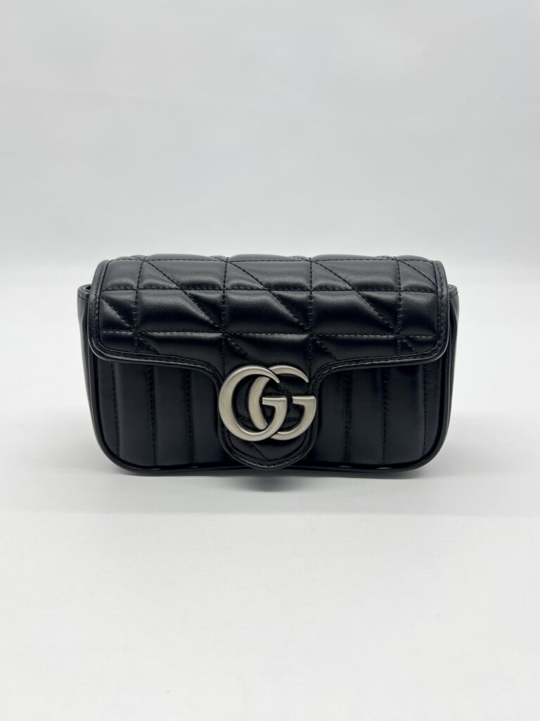 Gucci Marmont Super Mini Geometric Black SHW