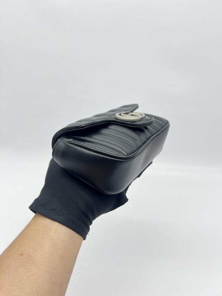 Gucci Marmont Super Mini Geometric Black SHW