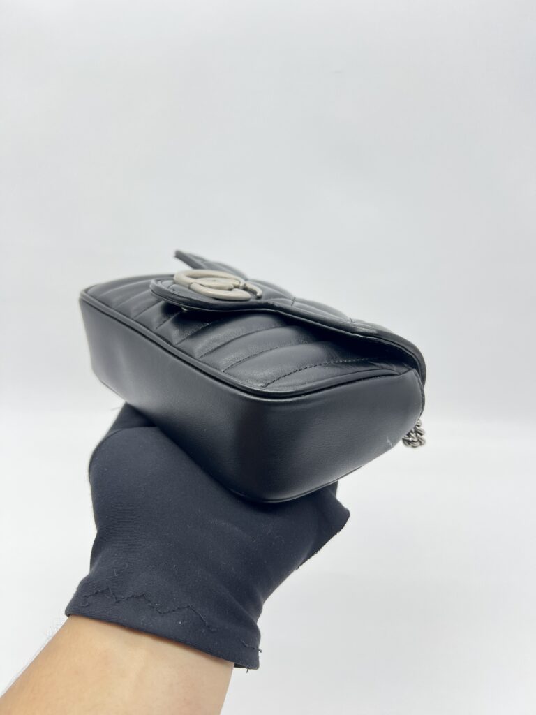 Gucci Marmont Super Mini Geometric Black SHW