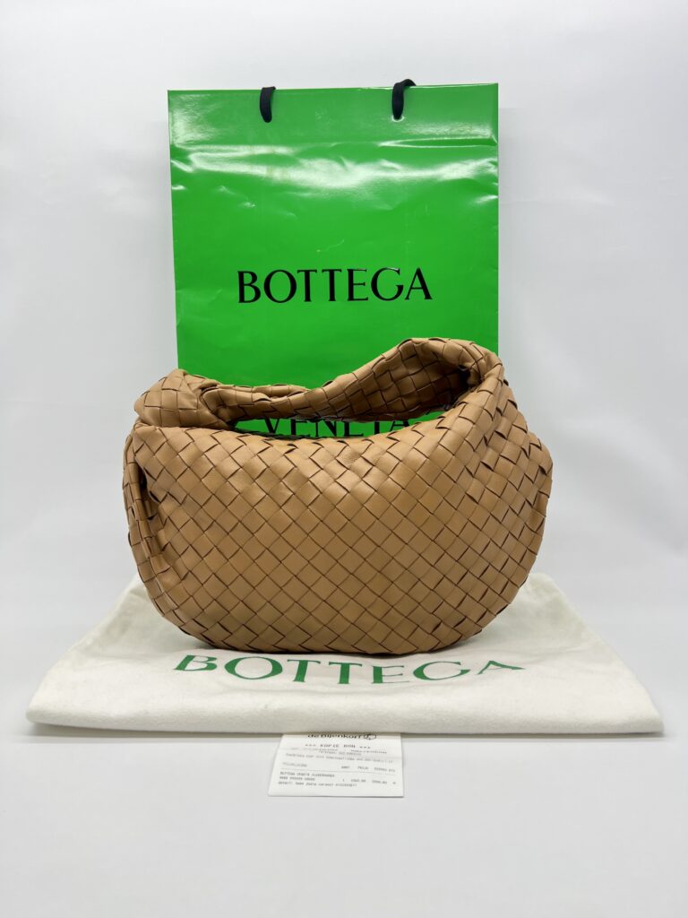 Bottega Veneta Teen Jodie Intrecciato Caramel GHW