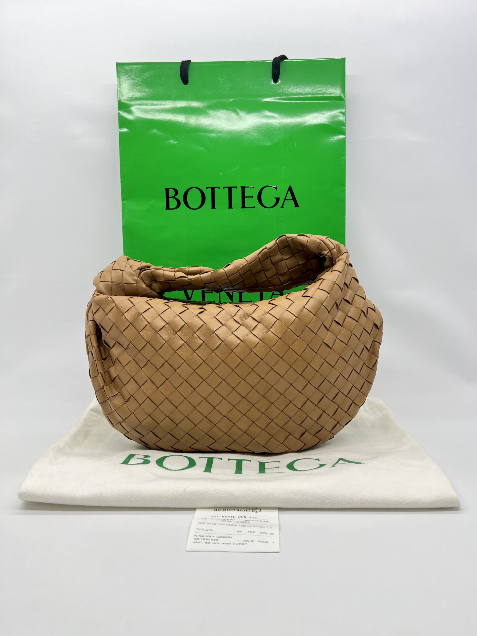 Bottega Veneta Teen Jodie Intrecciato Caramel GHW