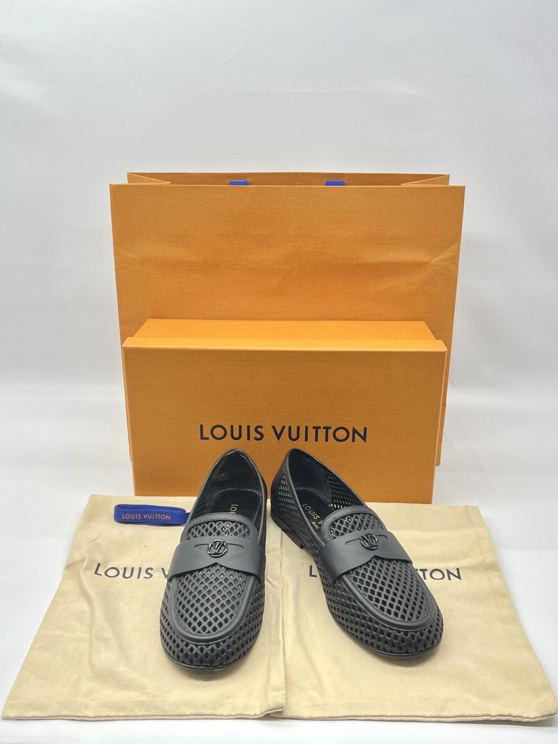 Louis Vuitton Soho Flat Loafer Perforated Calf Black