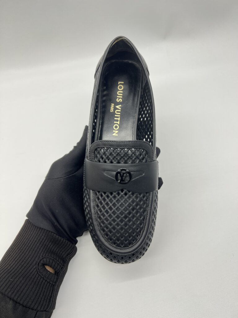 Louis Vuitton Soho Flat Loafer Perforated Calf Black