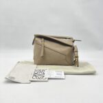 Loewe Mini Puzzle Edge Grained Taupe GHW
