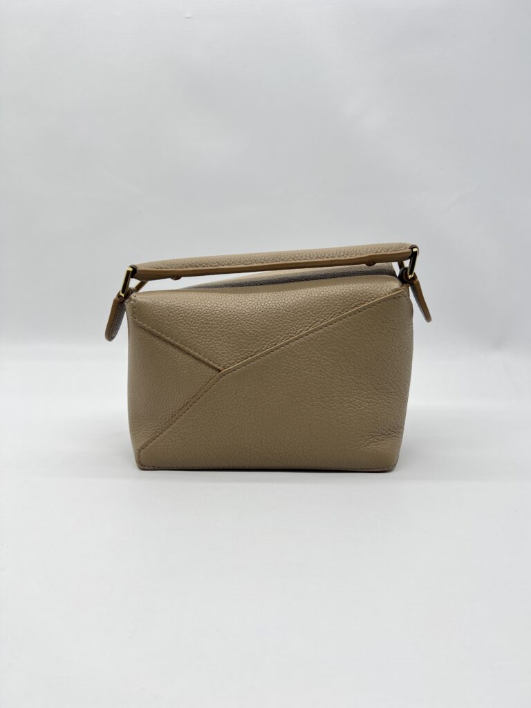 Loewe Mini Puzzle Edge Grained Taupe GHW