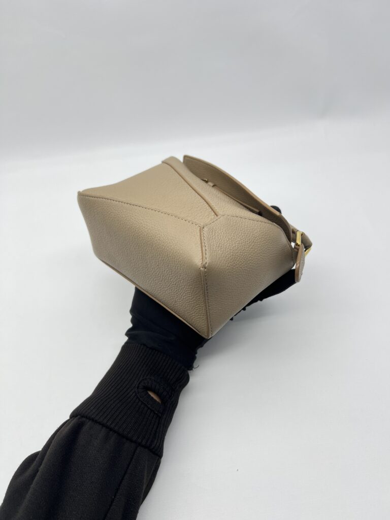 Loewe Mini Puzzle Edge Grained Taupe GHW
