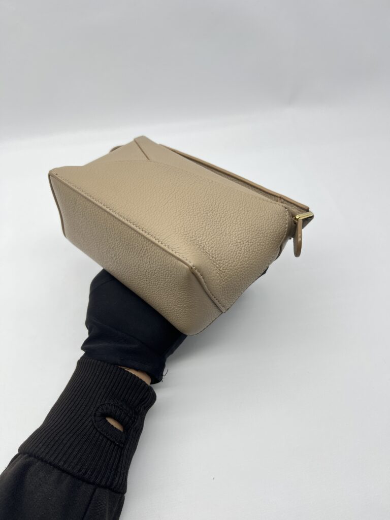 Loewe Mini Puzzle Edge Grained Taupe GHW