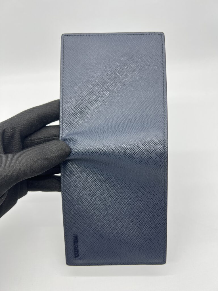 Prada Bifold Wallet Saffiano Navy Bal Tico
