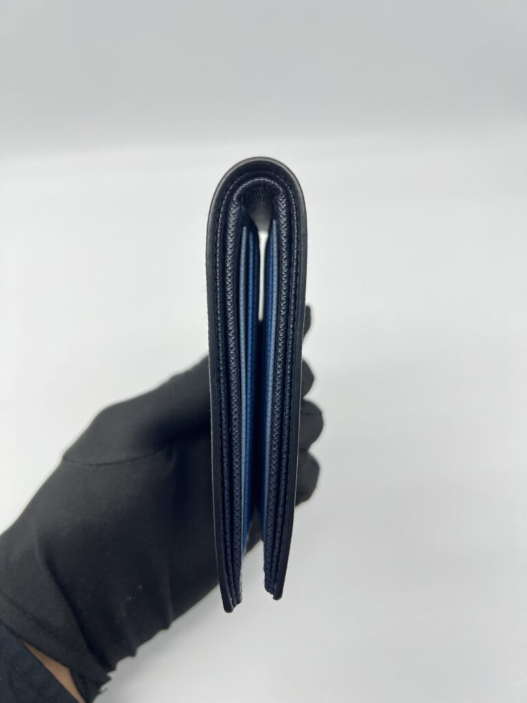 Prada Bifold Wallet Saffiano Navy Bal Tico