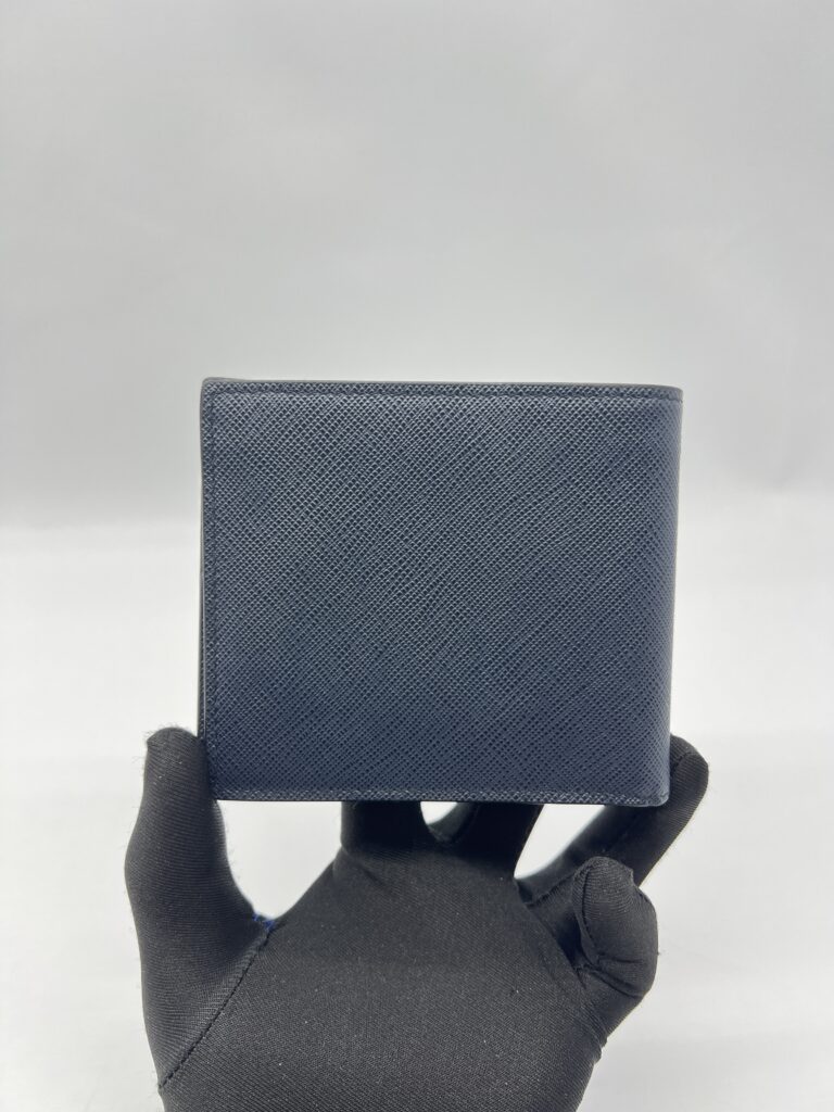 Prada Bifold Wallet Saffiano Navy Bal Tico