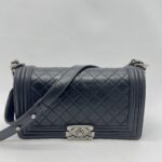 Chanel Boy 25 Lambskin Black RHW