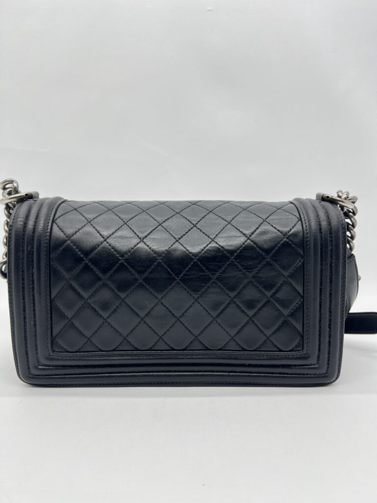 Chanel Boy 25 Lambskin Black RHW
