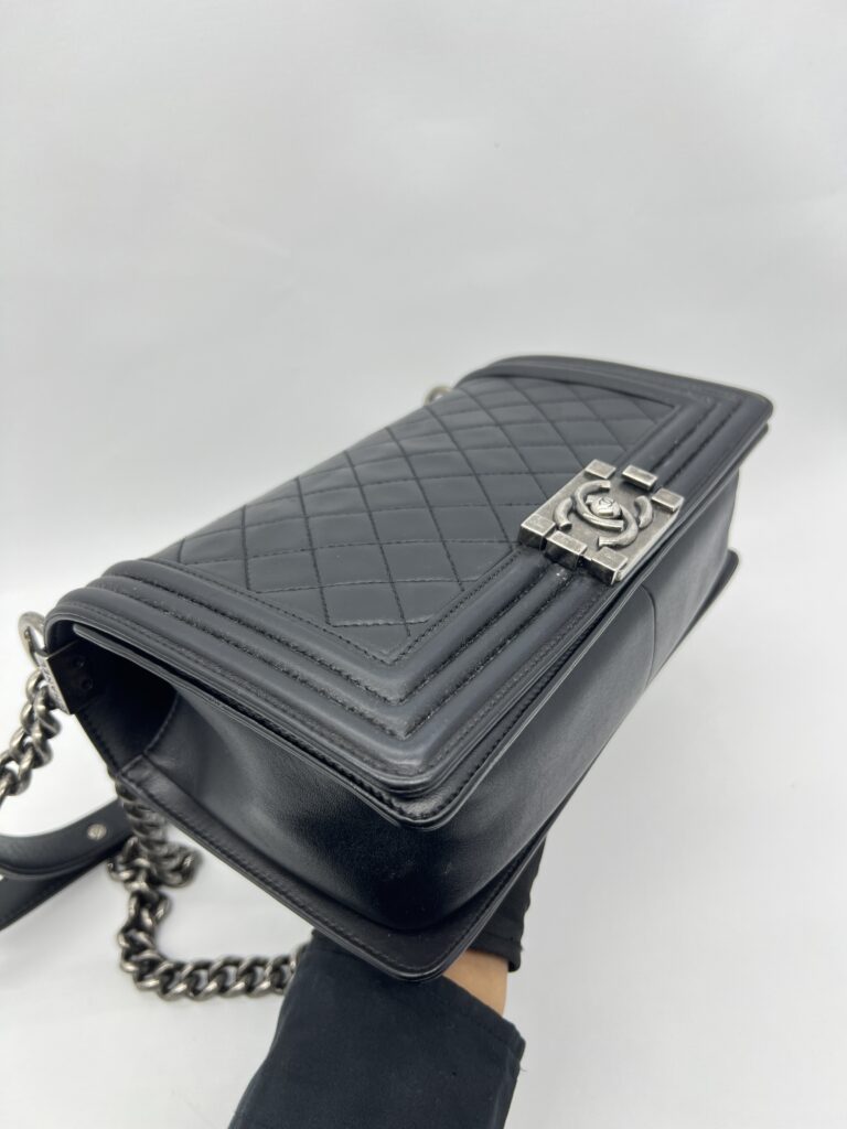 Chanel Boy 25 Lambskin Black RHW