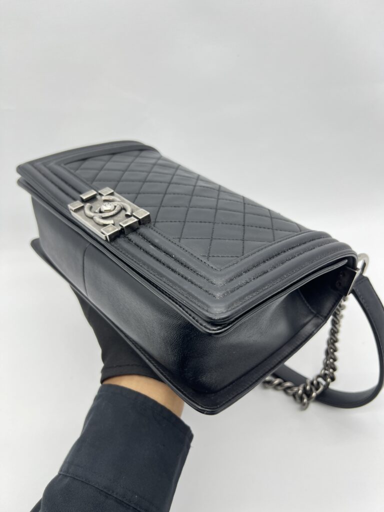 Chanel Boy 25 Lambskin Black RHW