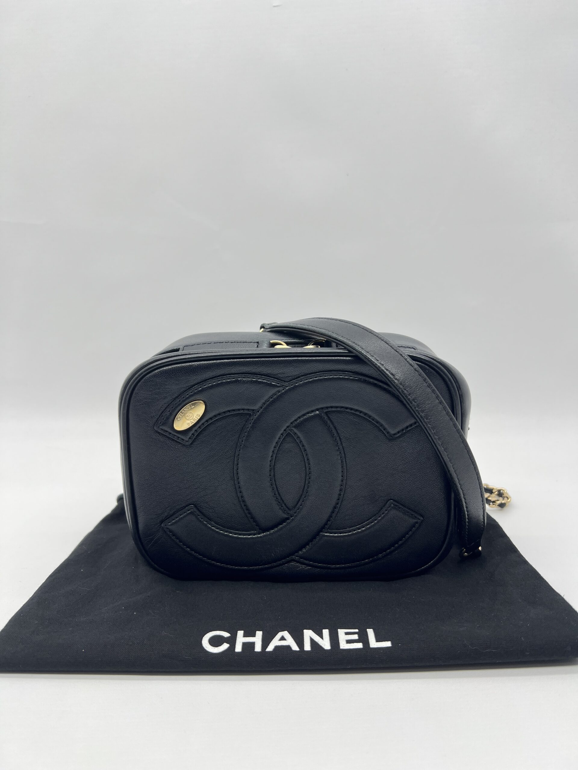 Chanel CC Mania Camera Case Black GHW
