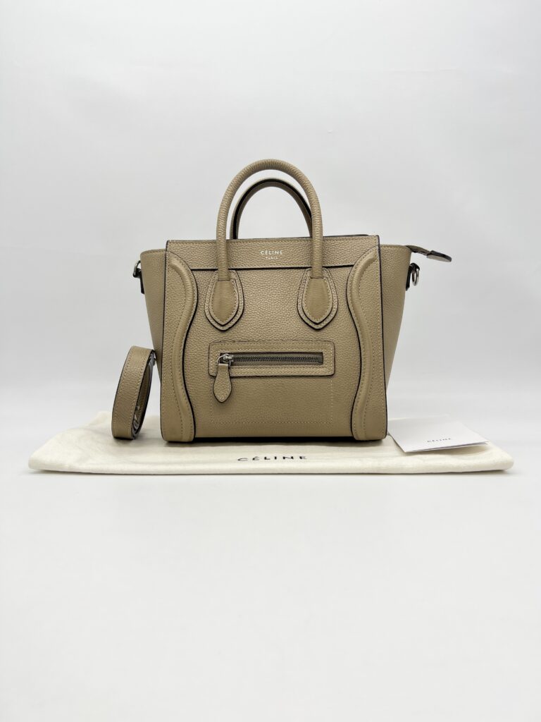 Celine Mini Luggage Taupe Caramel SHW