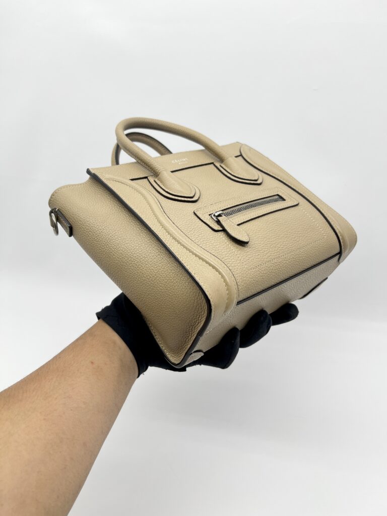Celine Mini Luggage Taupe Caramel SHW