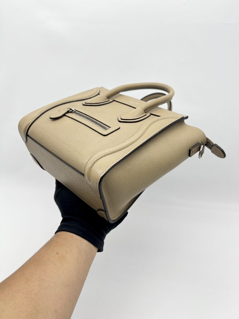 Celine Mini Luggage Taupe Caramel SHW