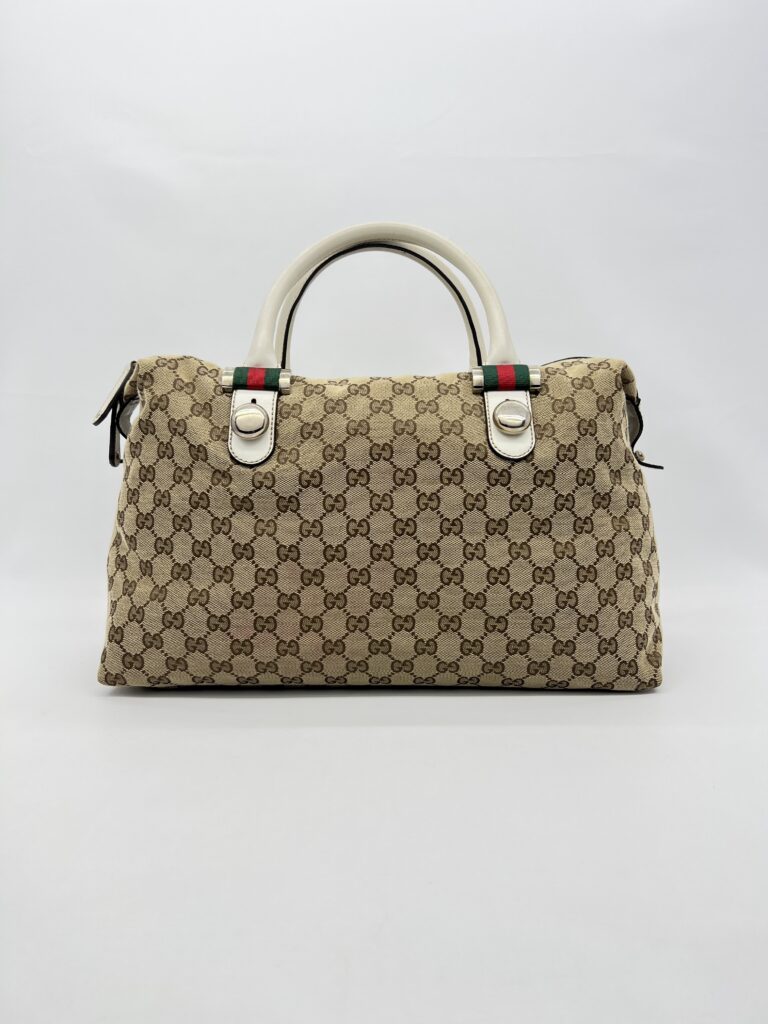 Gucci Match Ball Boston GG Canvas Beige White SHW