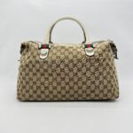 Gucci Match Ball Boston GG Canvas Beige White SHW
