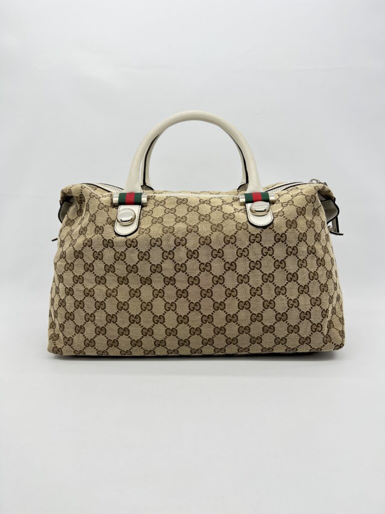 Gucci Match Ball Boston GG Canvas Beige White SHW