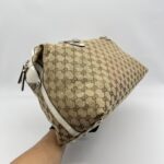 Gucci Match Ball Boston GG Canvas Beige White SHW