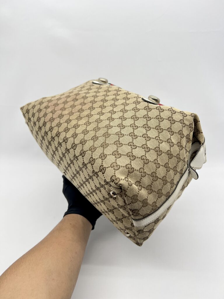 Gucci Match Ball Boston GG Canvas Beige White SHW