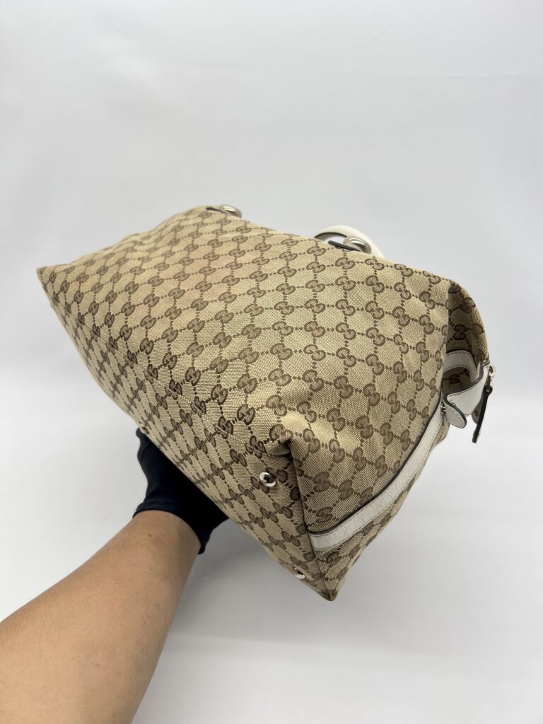 Gucci Match Ball Boston GG Canvas Beige White SHW