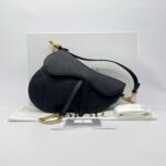 Dior Saddle Medium Grained Black GHW