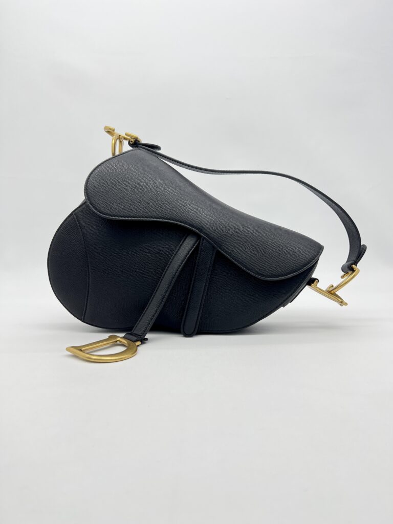 Dior Saddle Medium Grained Black GHW