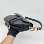 Dior Saddle Medium Grained Black GHW