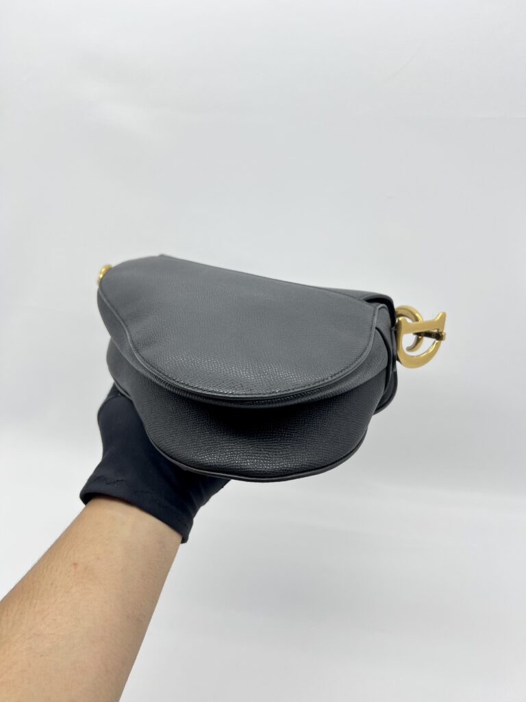 Dior Saddle Medium Grained Black GHW