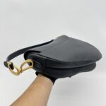 Dior Saddle Medium Grained Black GHW