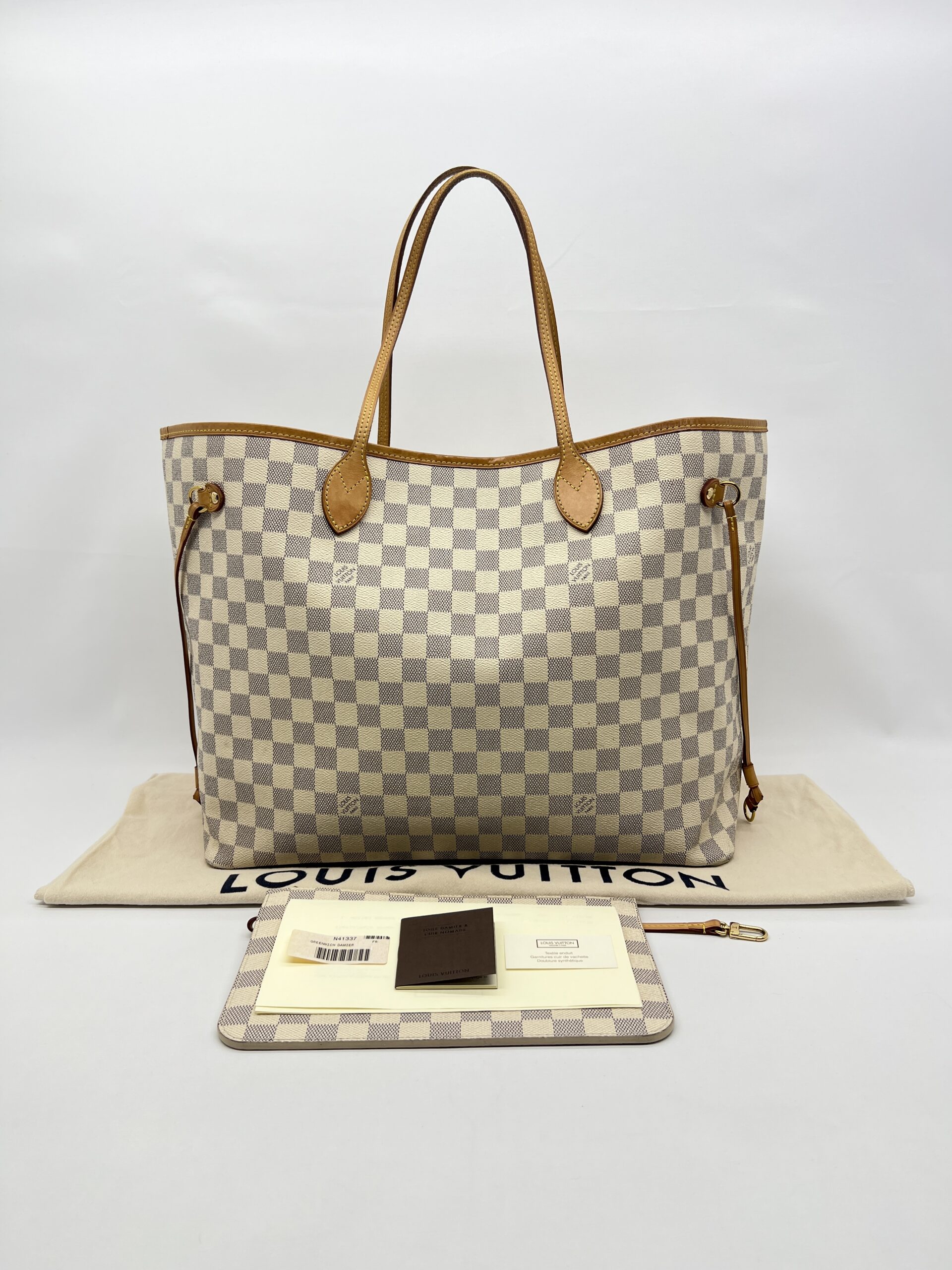 Louis Vuitton Neverfull GM Damier Azur GHW
