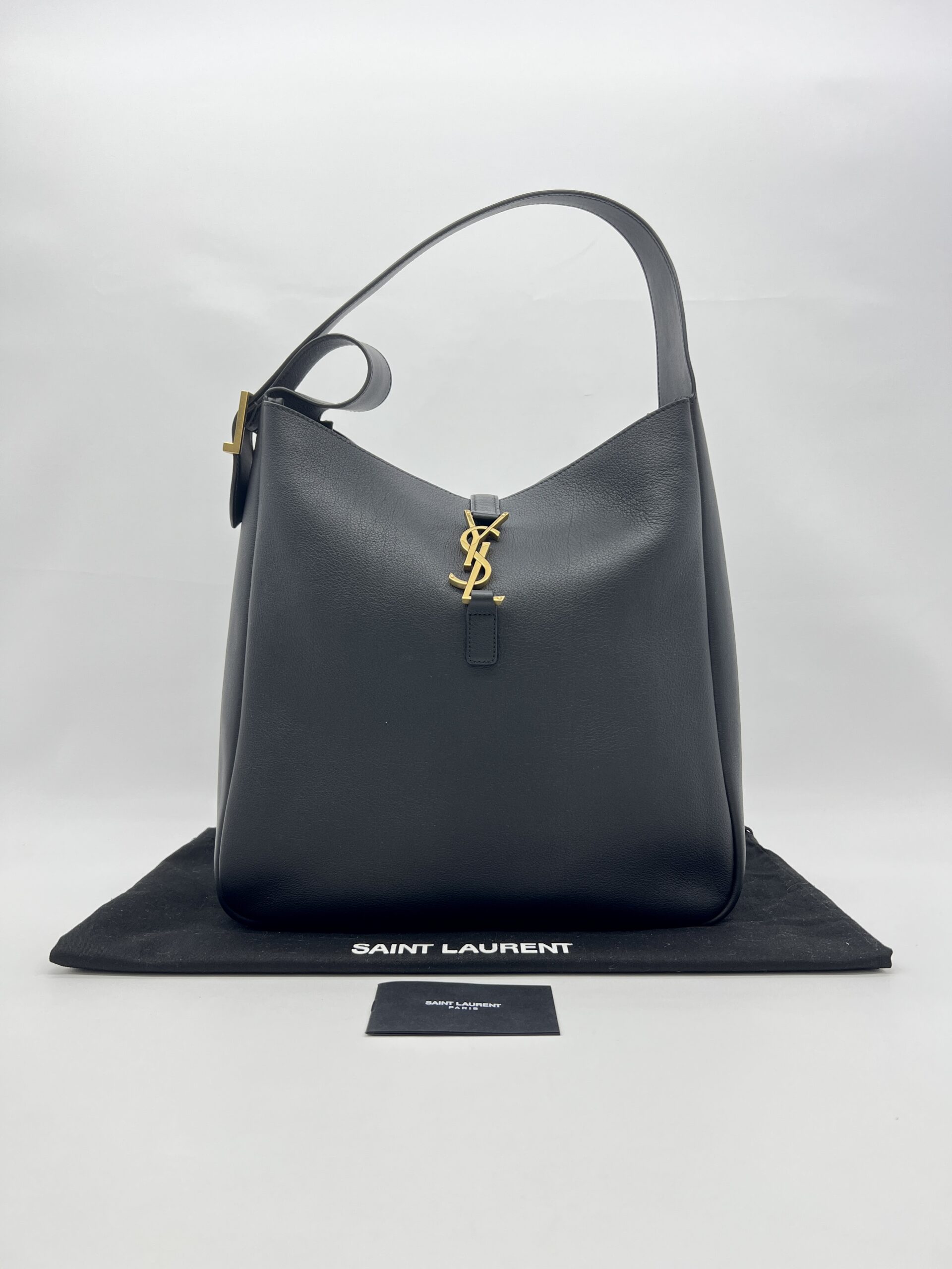 Saint Laurent Le 5 A 7 Supple Large Black GHW