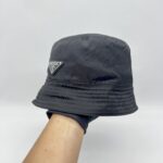Prada Bucket Hat Nylon Black SHW