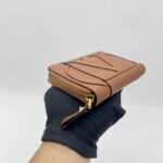 Valentino Vlogo Zip Wallet Brown GHW