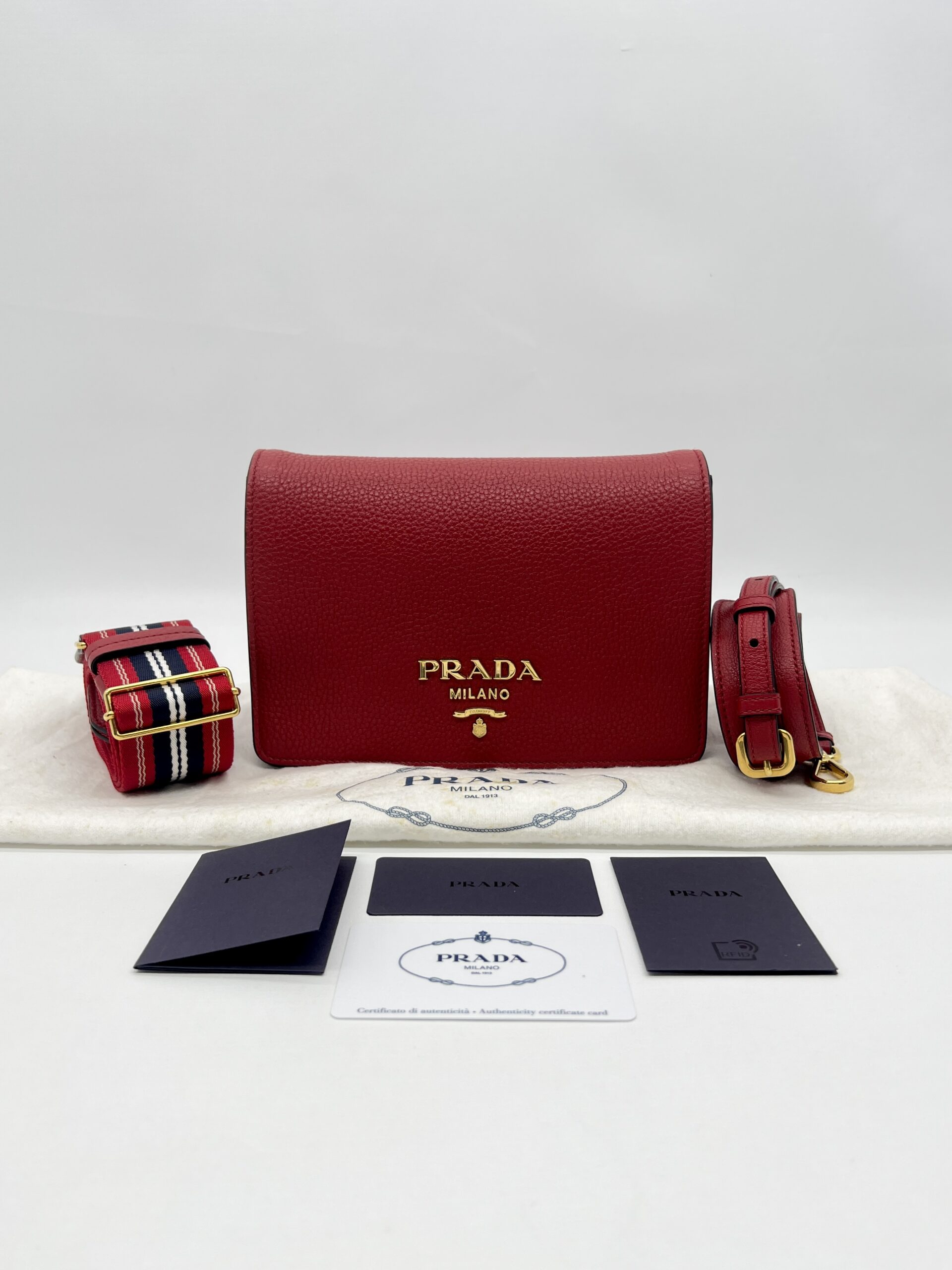 Prada Vitello Daino Rosso GHW