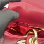Dior Lady Dior Small Lambskin Red Chery GHW