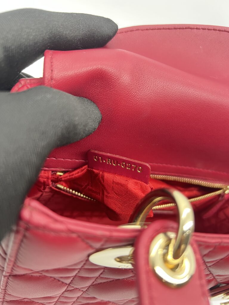 Dior Lady Dior Small Lambskin Red Chery GHW