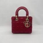Dior Lady Dior Small Lambskin Red Chery GHW